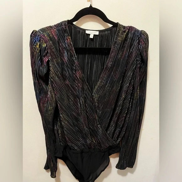 Flying tomato Vici Collection Rainbow Metallic  Bodysuit sz Large - Picture 4 of 12